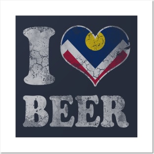 I Heart Flag of Denver Beer Posters and Art